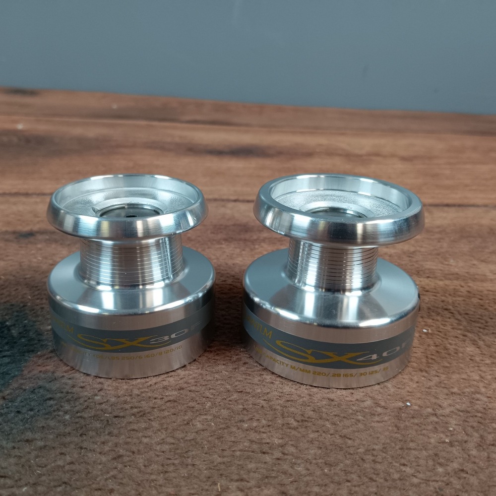 Quantum SX30F and SX40F Aluminum Spinning Reel Replacement Spools Set Silver